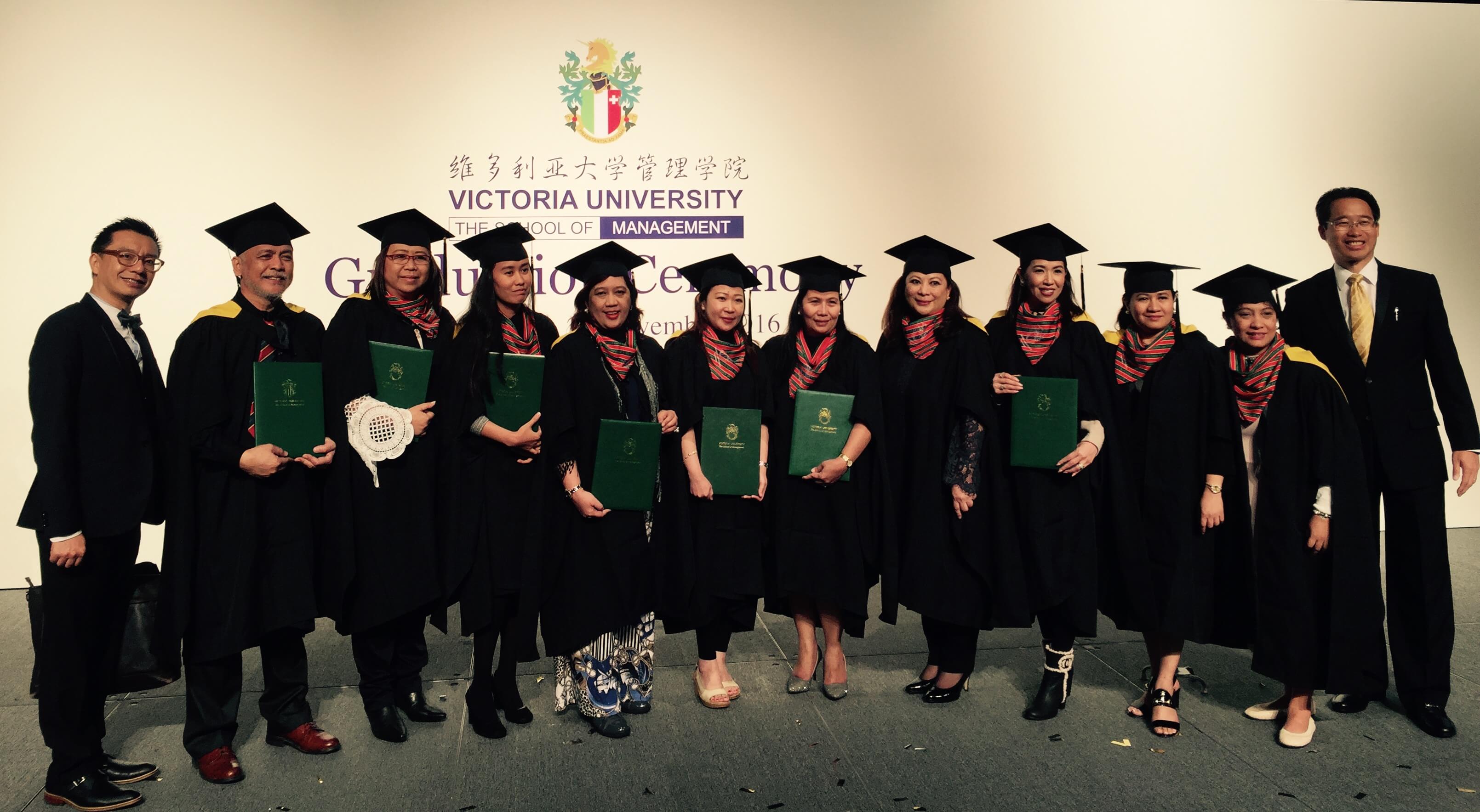 Philippine Cohort of Victoria University MBA Program Graduates in Hong Kong